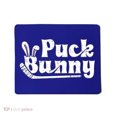 Puck Bunny Ice Hockey Stick Cute Player Meaningful Gift Mousepad