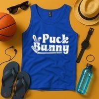 Puck Bunny Ice Hockey Stick Cute Player Meaningful Gift Tank Top thumb 4