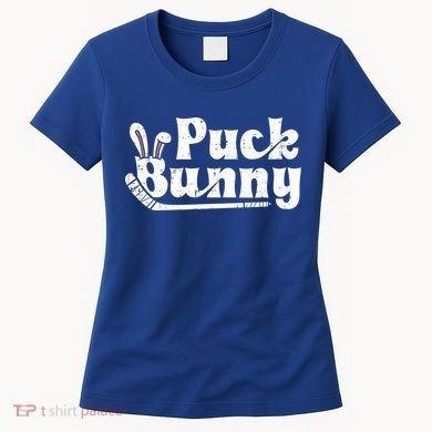Puck Bunny Ice Hockey Stick Cute Player Meaningful Gift Women's T-Shirt