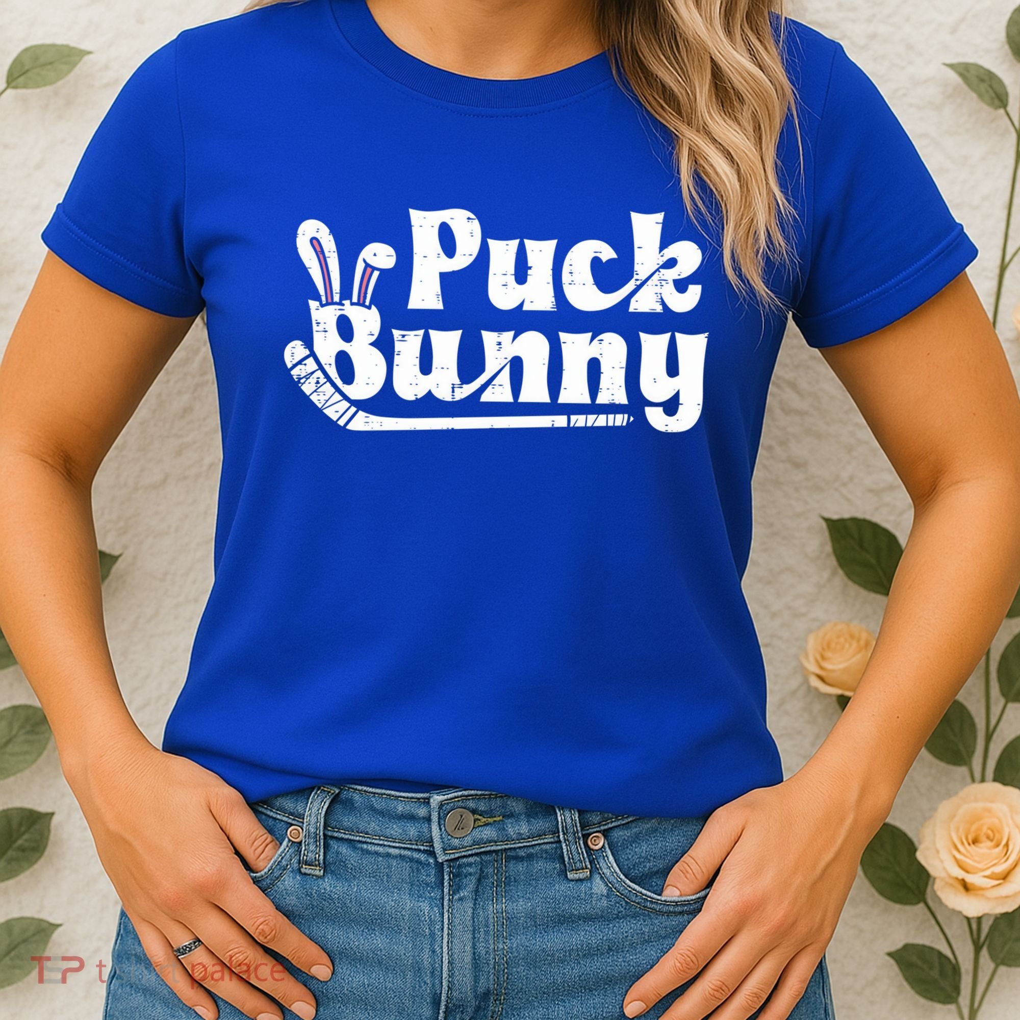 Puck Bunny Ice Hockey Stick Cute Player Meaningful Gift Women's T-Shirt