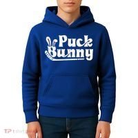 Puck Bunny Ice Hockey Stick Cute Player Meaningful Gift Kids Hoodie thumb 4