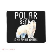 Polar Bear Is My Spirit Animal Wildlife Lover Zookeeper Mousepad thumb 0
