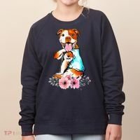 Pit Bull I Love Mom Tattoo Mother's Day Gift Women's Sweatshirt thumb 0