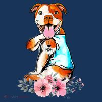 Pit Bull I Love Mom Tattoo Mother's Day Gift Women's Tank Top thumb 5