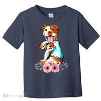 Pit Bull I Love Mom Tattoo Mother's Day Gift Toddler T-Shirt thumb 0