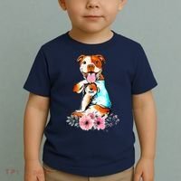 Pit Bull I Love Mom Tattoo Mother's Day Gift Toddler T-Shirt thumb 2