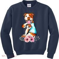 Pit Bull I Love Mom Tattoo Mother's Day Gift Kids Sweatshirt thumb 0