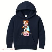 Pit Bull I Love Mom Tattoo Mother's Day Gift Kids Hoodie thumb 0
