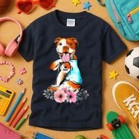 Pit Bull I Love Mom Tattoo Mother's Day Gift Kids T-Shirt thumb 3