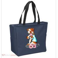 Pit Bull I Love Mom Tattoo Mother's Day Gift Tote Bag thumb 2