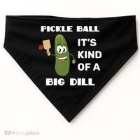 Pickle Ball: It's Kind Of A Big Dill {Gift} USA-Made Doggie Bandana thumb 0