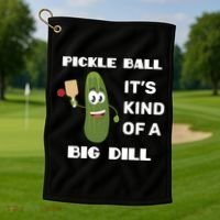 Pickle Ball: It's Kind Of A Big Dill {Gift} Golf Towel thumb 1