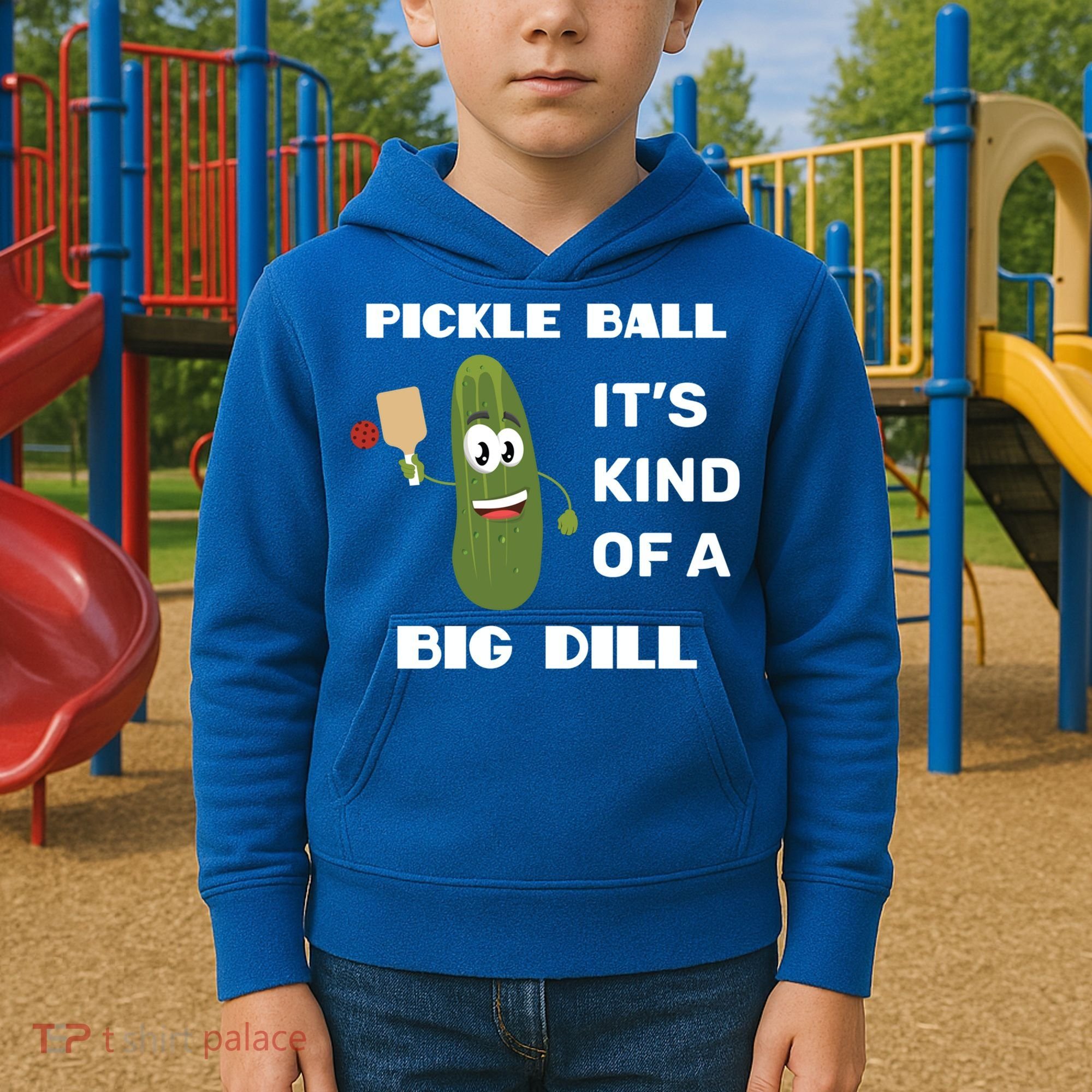Pickle Ball: It's Kind Of A Big Dill {Gift} Kids Hoodie