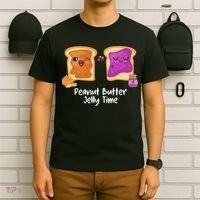 Peanut Butter Jelly Time Foodie Eating Candy Food Pun Lover T-Shirt thumb 6