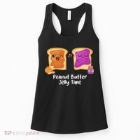 Peanut Butter Jelly Time Foodie Eating Candy Food Pun Lover Women's Tank Top thumb 0