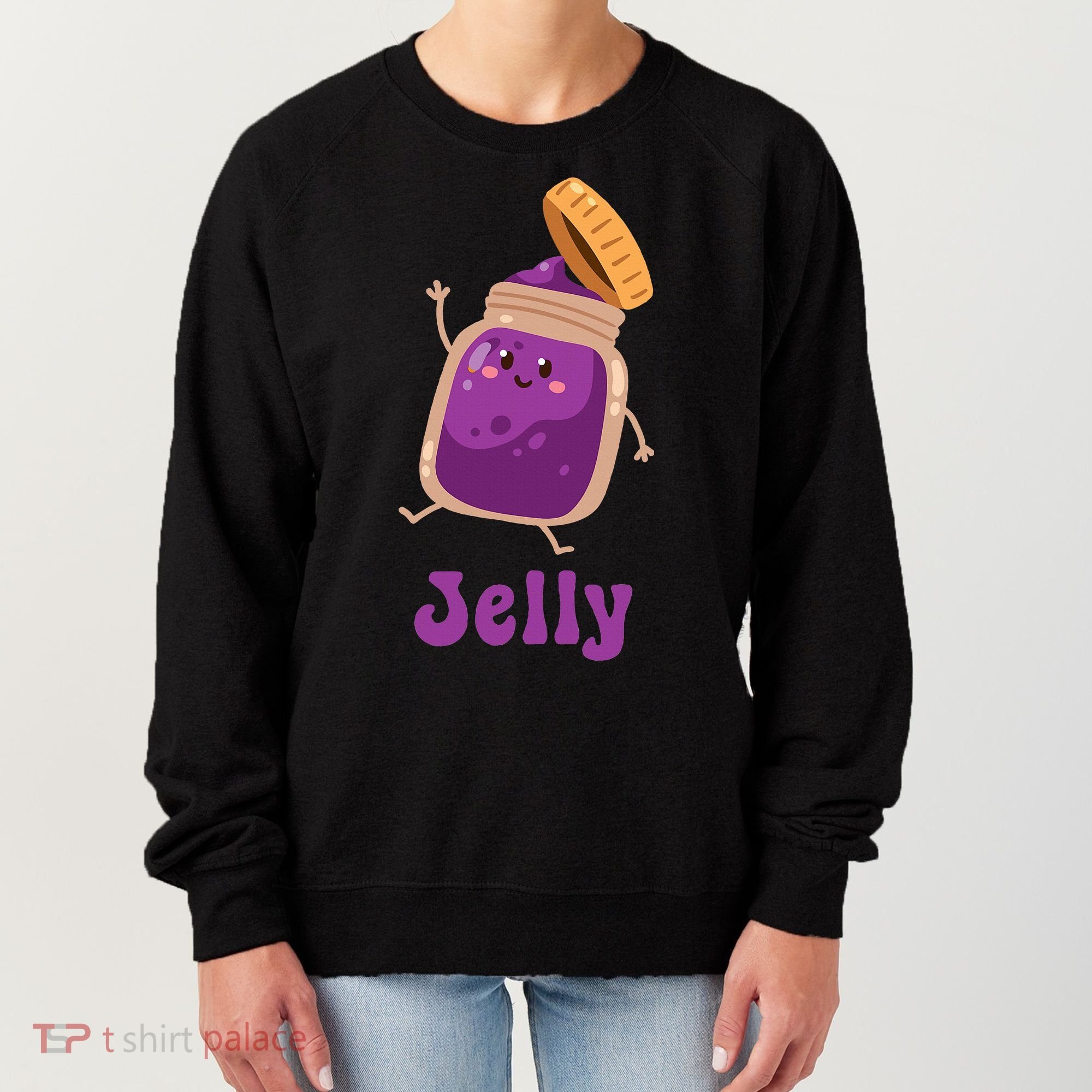 Peanut Butter & Jelly Matching Couple Halloween Best Friends Women's Sweatshirt