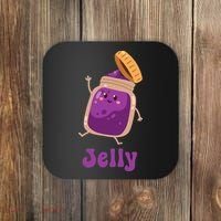 Peanut Butter & Jelly Matching Couple Halloween Best Friends Coaster thumb 0