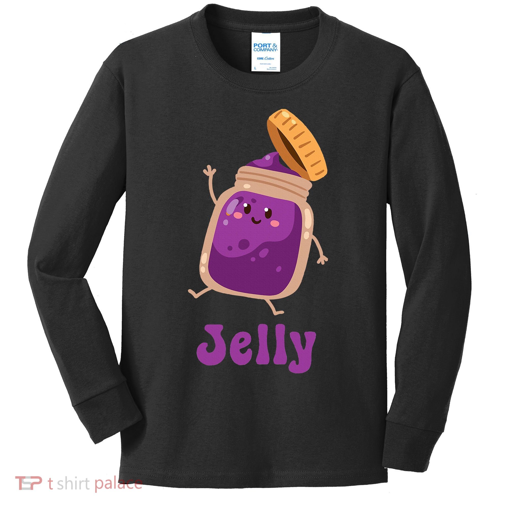 Peanut Butter & Jelly Matching Couple Halloween Best Friends Kids Long Sleeve Shirt