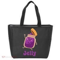 Peanut Butter & Jelly Matching Couple Halloween Best Friends Tote Bag thumb 0