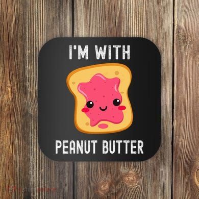 Peanut Butter Jelly Matching Couples His & Hers Coaster