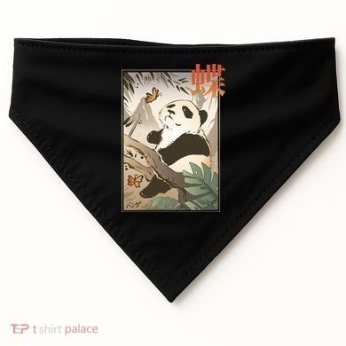 Panda Butterfly Japanese USA-Made Doggie Bandana