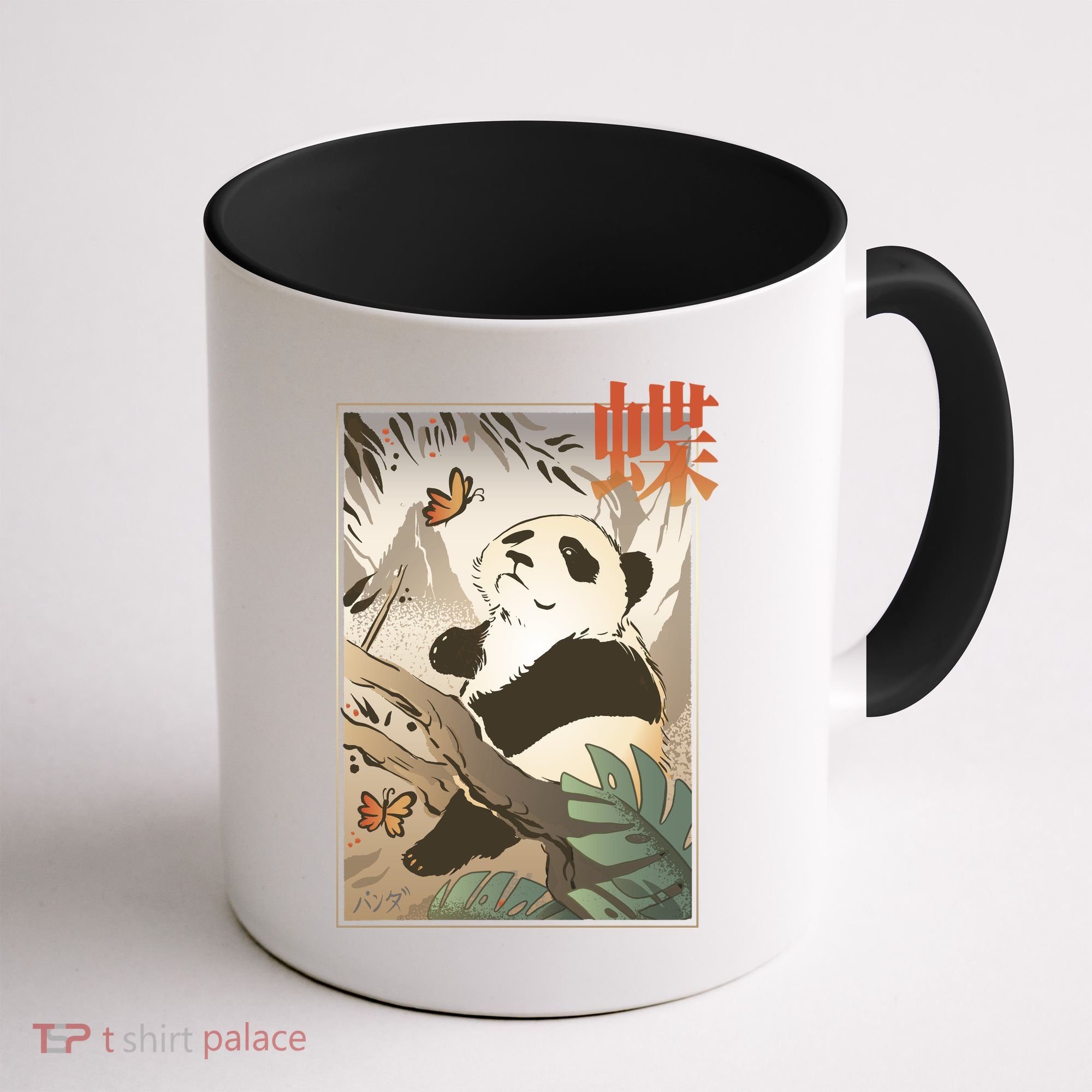Panda Butterfly Japanese Coffee Mug