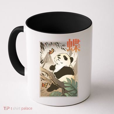 Panda Butterfly Japanese Coffee Mug