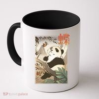 Panda Butterfly Japanese Coffee Mug thumb 0