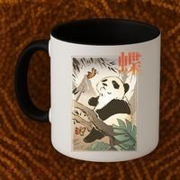 Panda Butterfly Japanese Coffee Mug thumb 2