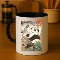 Panda Butterfly Japanese Coffee Mug thumb 4