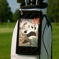 Panda Butterfly Japanese Golf Towel thumb 2