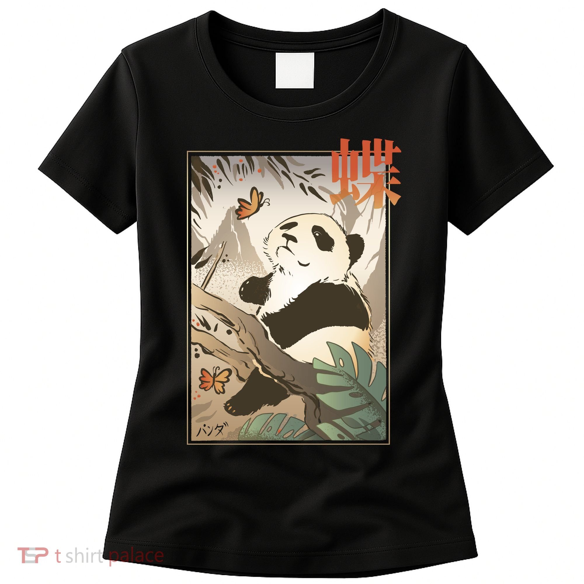 Panda Butterfly Japanese Women's T-Shirt