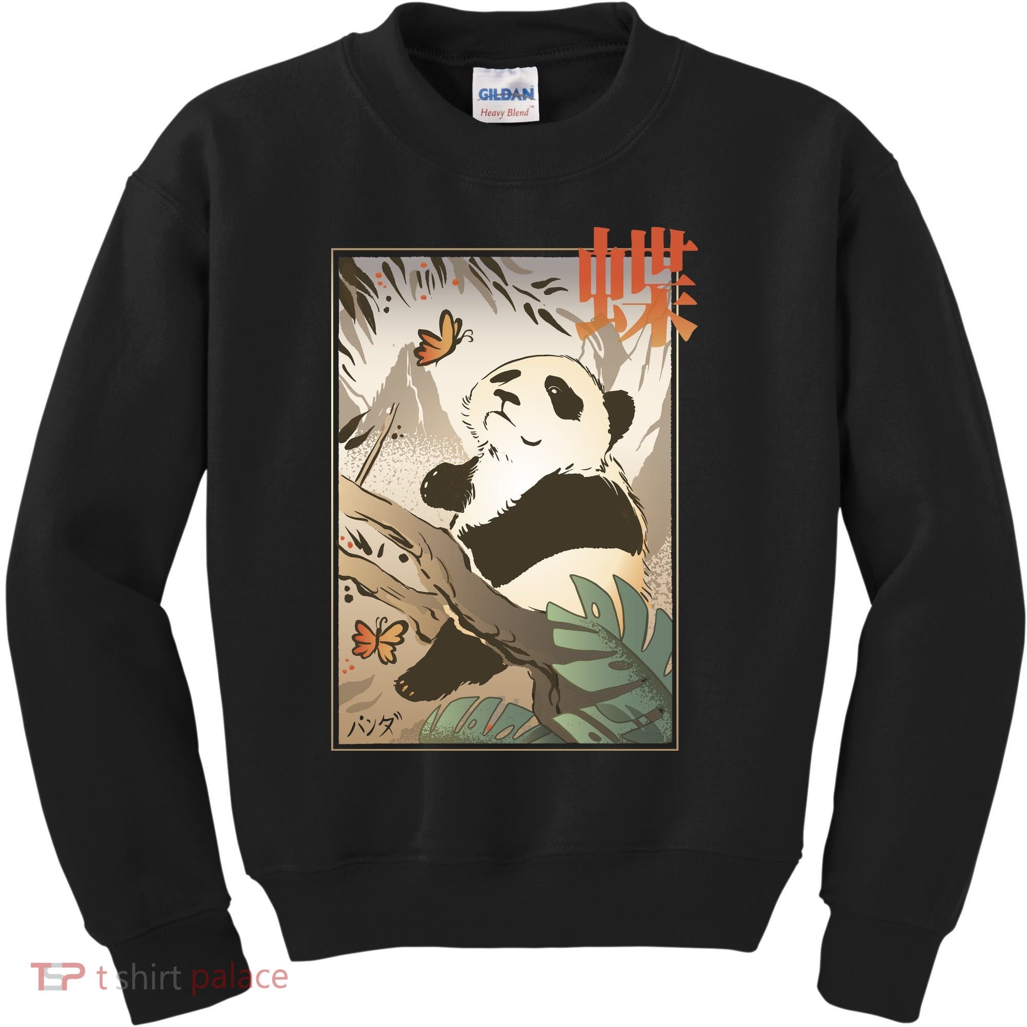 Panda Butterfly Japanese Kids Sweatshirt