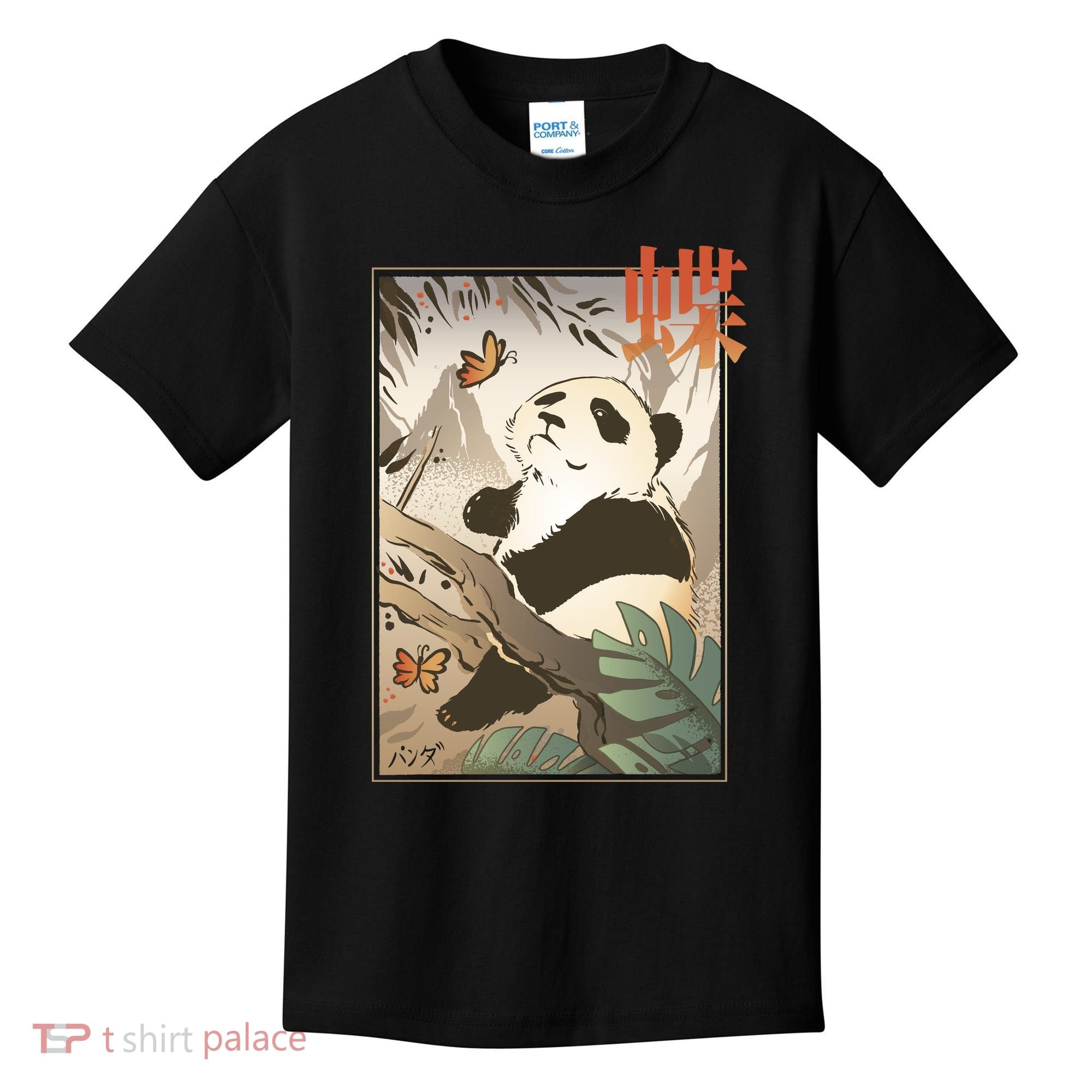 Panda Butterfly Japanese Kids T-Shirt