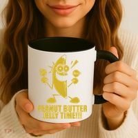 Peanut Butter Jelly Time Banana Coffee Mug thumb 3