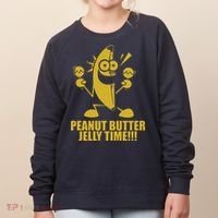 Peanut Butter Jelly Time Banana Women's Sweatshirt thumb 0