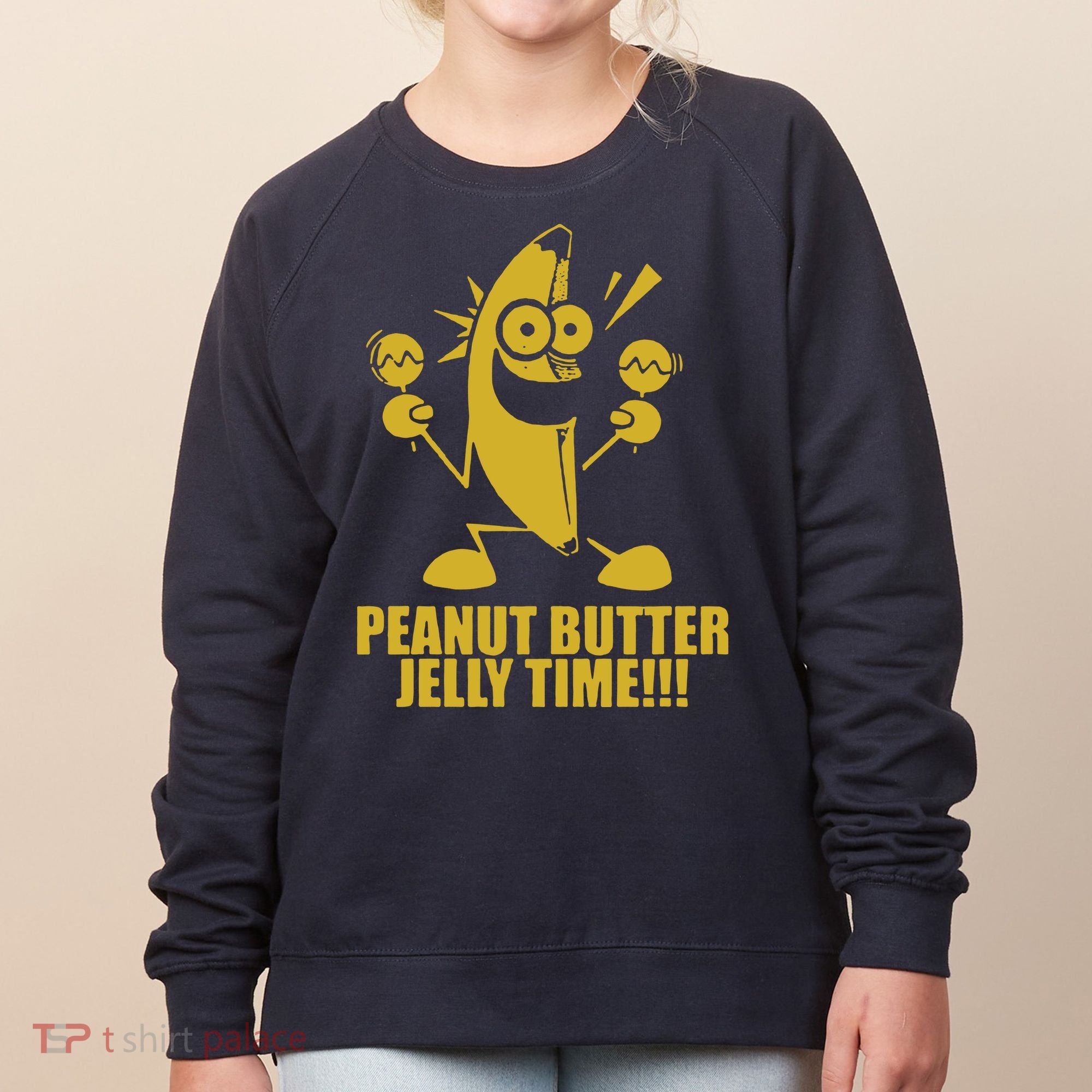 Peanut Butter Jelly Time Banana Women's Sweatshirt