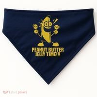 Peanut Butter Jelly Time Banana USA-Made Doggie Bandana thumb 0