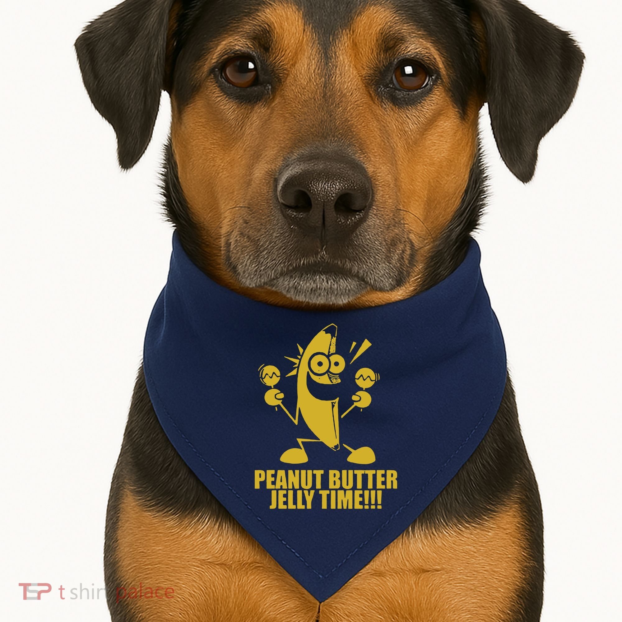 Peanut Butter Jelly Time Banana USA-Made Doggie Bandana