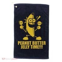 Peanut Butter Jelly Time Banana Golf Towel thumb 0