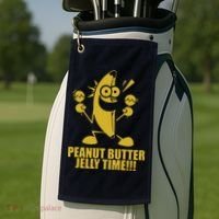 Peanut Butter Jelly Time Banana Golf Towel thumb 2
