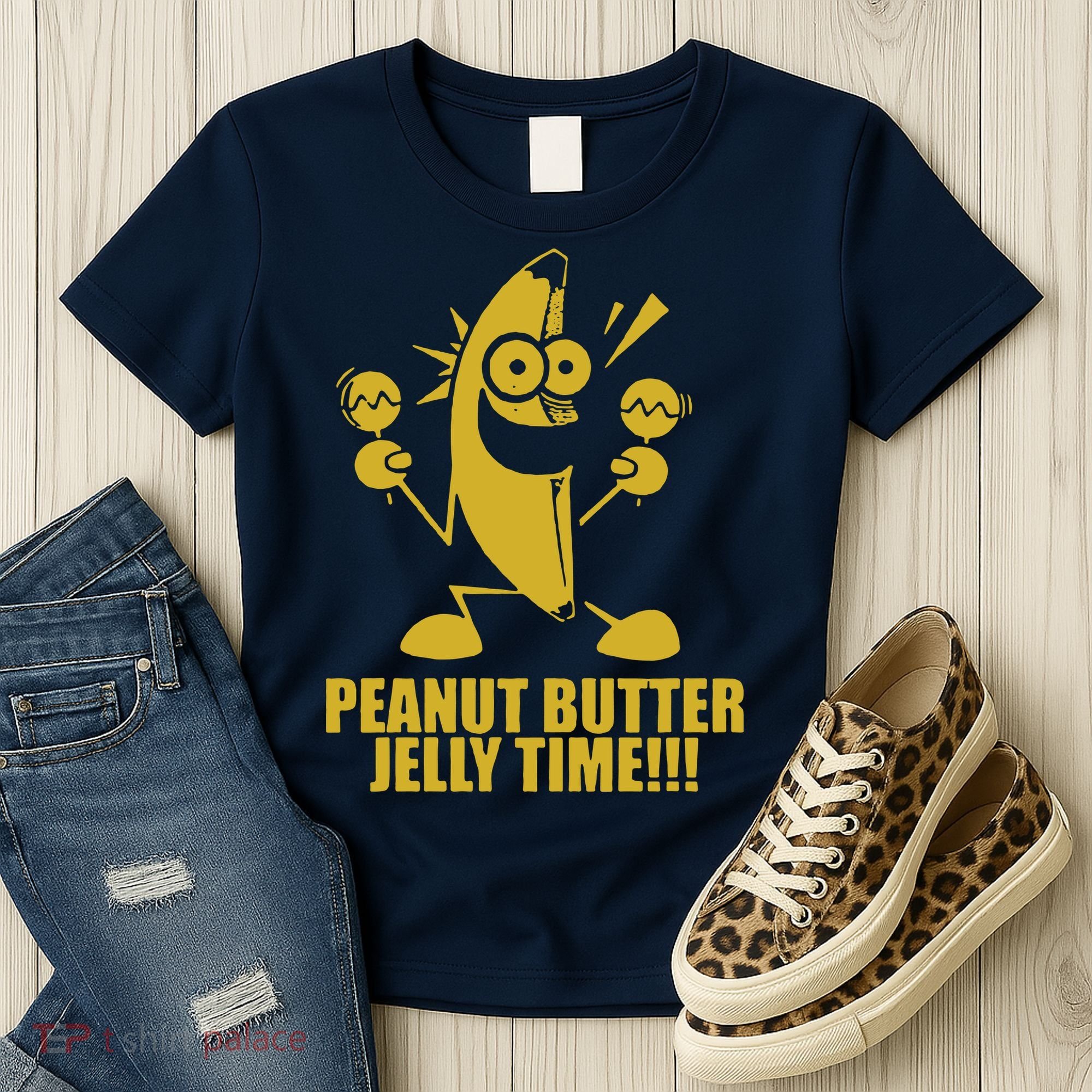 Peanut Butter Jelly Time Banana Women's T-Shirt