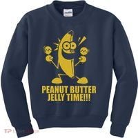 Peanut Butter Jelly Time Banana Kids Sweatshirt thumb 0
