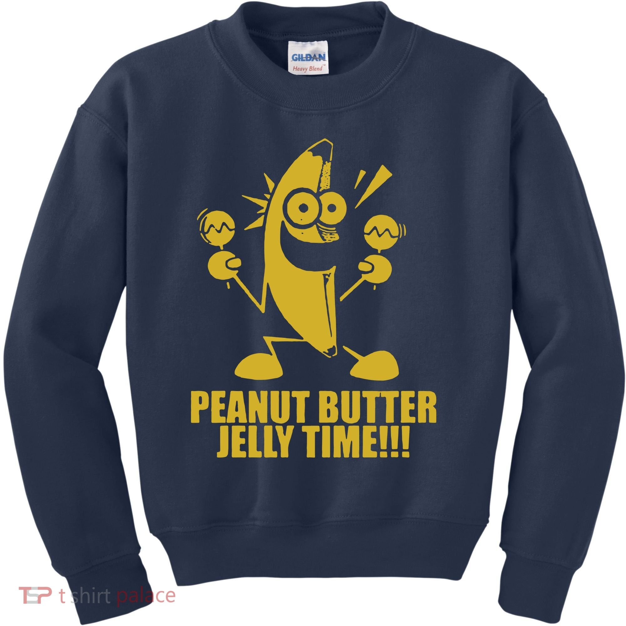 Peanut Butter Jelly Time Banana Kids Sweatshirt