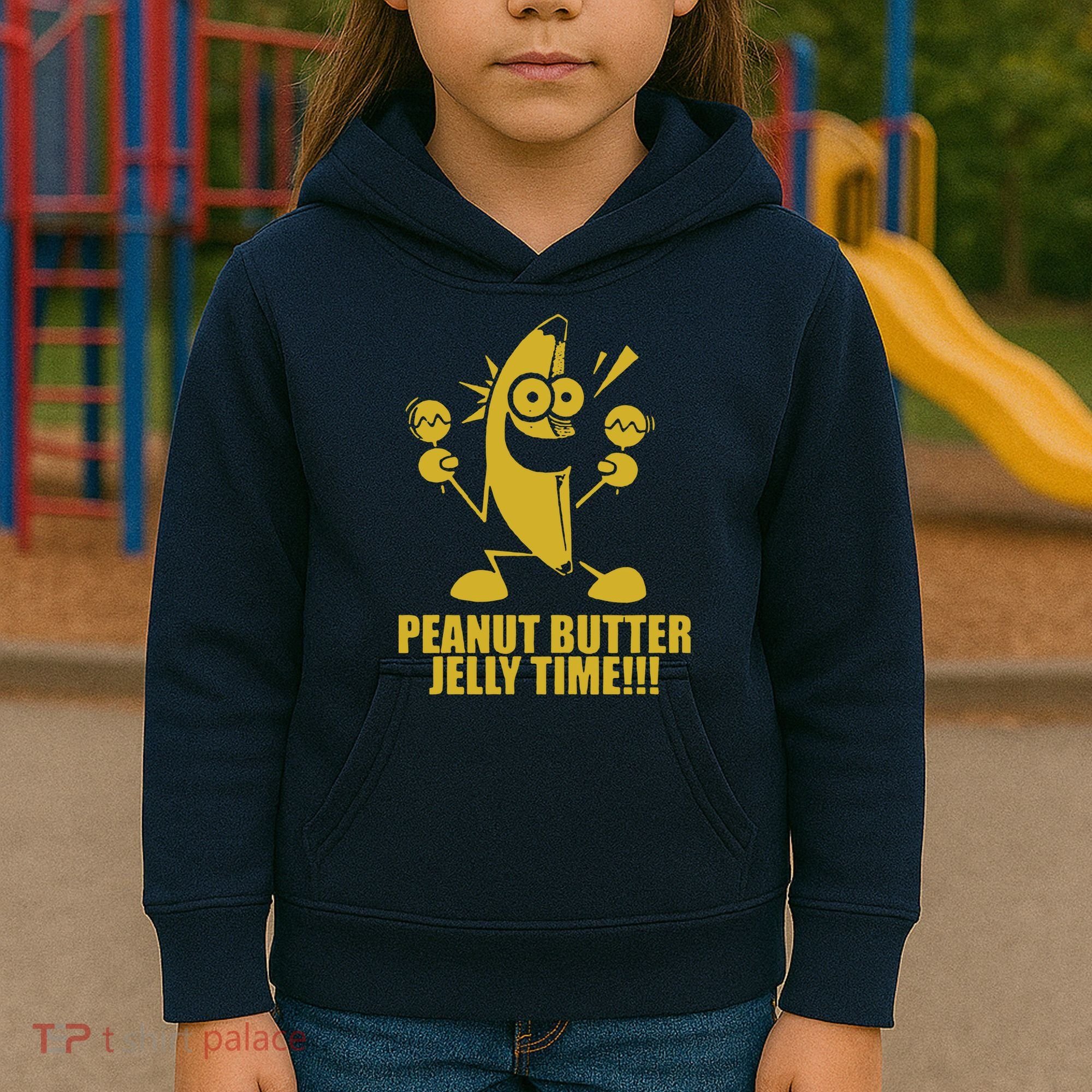 Peanut Butter Jelly Time Banana Kids Hoodie