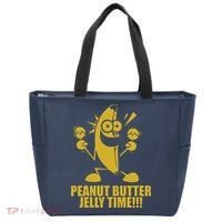 Peanut Butter Jelly Time Banana Tote Bag thumb 0