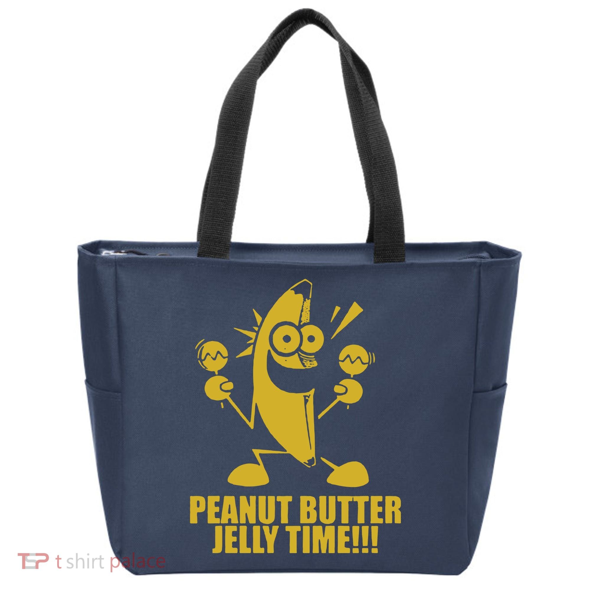 Peanut Butter Jelly Time Banana Tote Bag