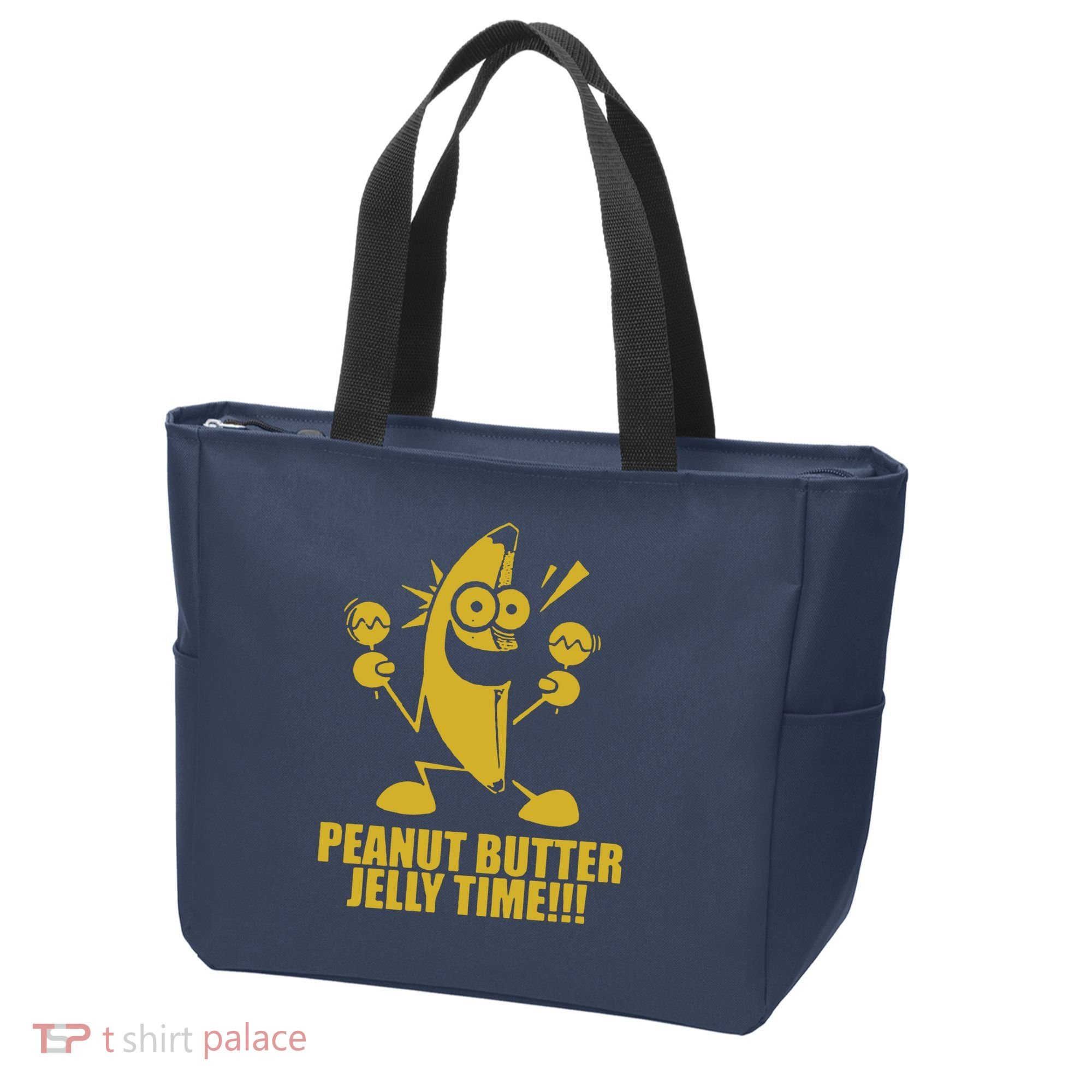Peanut Butter Jelly Time Banana Tote Bag