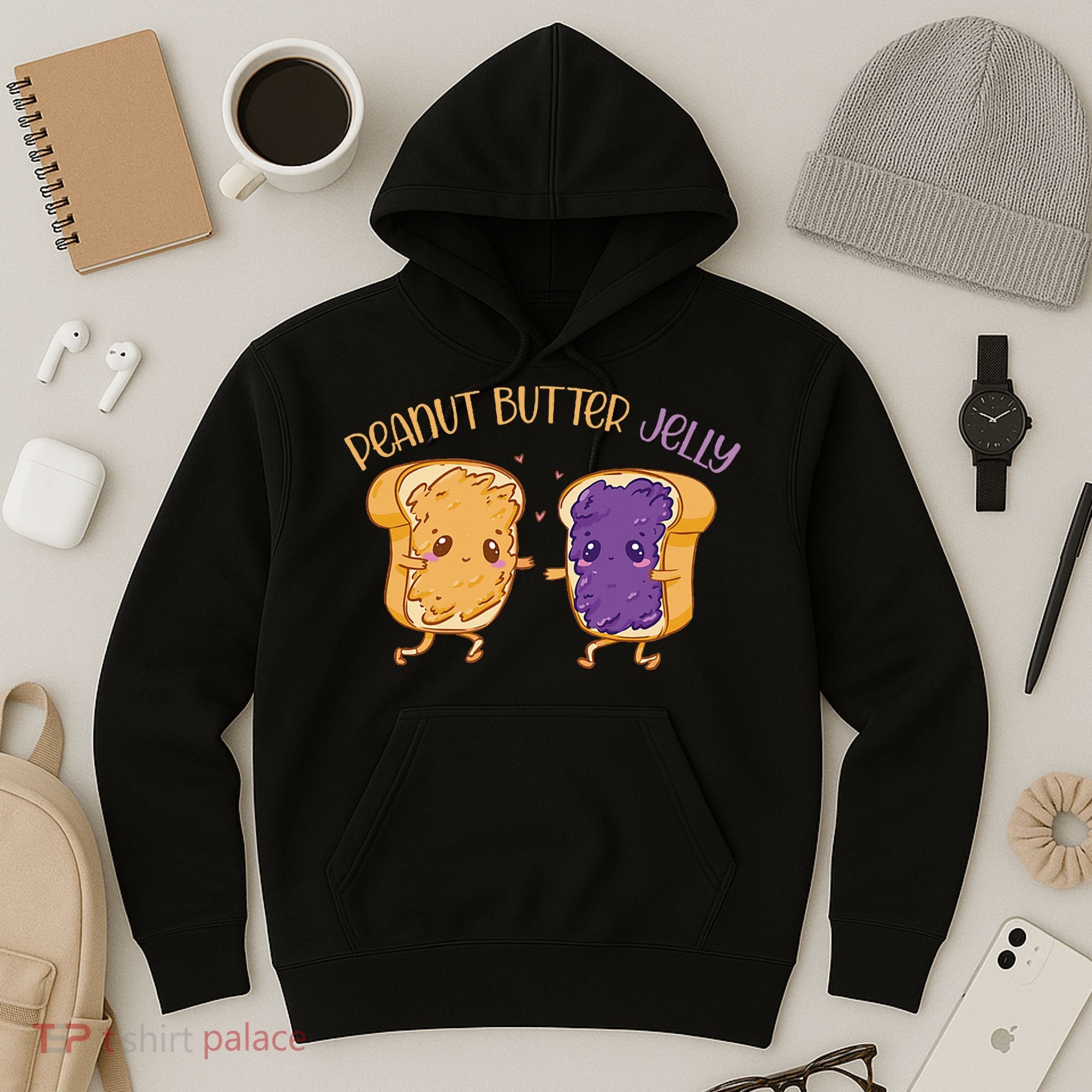 Peanut Butter Jelly Matching Couples Lover Halloween Hoodie