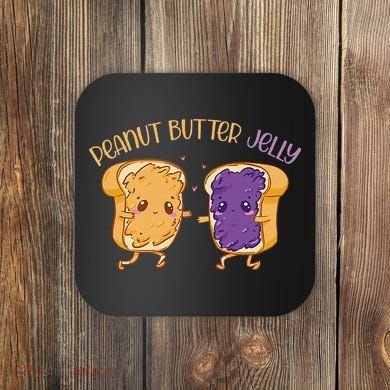 Peanut Butter Jelly Matching Couples Lover Halloween Coaster